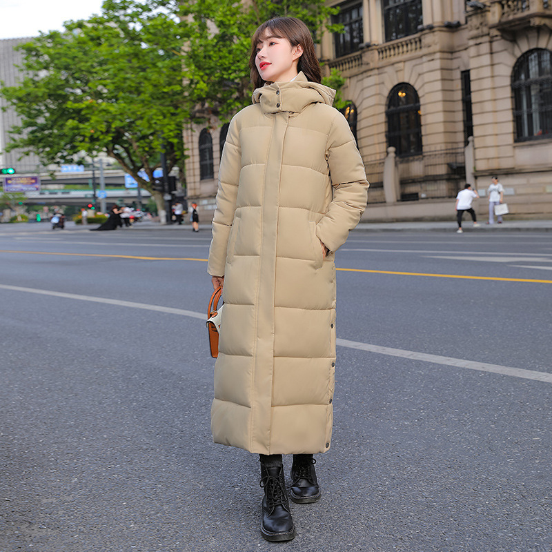 Chaqueta acolchada de algodón para mujer 2023 Invierno nuevo estilo coreano sobre la rodilla extendida estudiante BF suelta chaqueta acolchada de algodón engrosada Abrigo acolchado de algodón para mujer