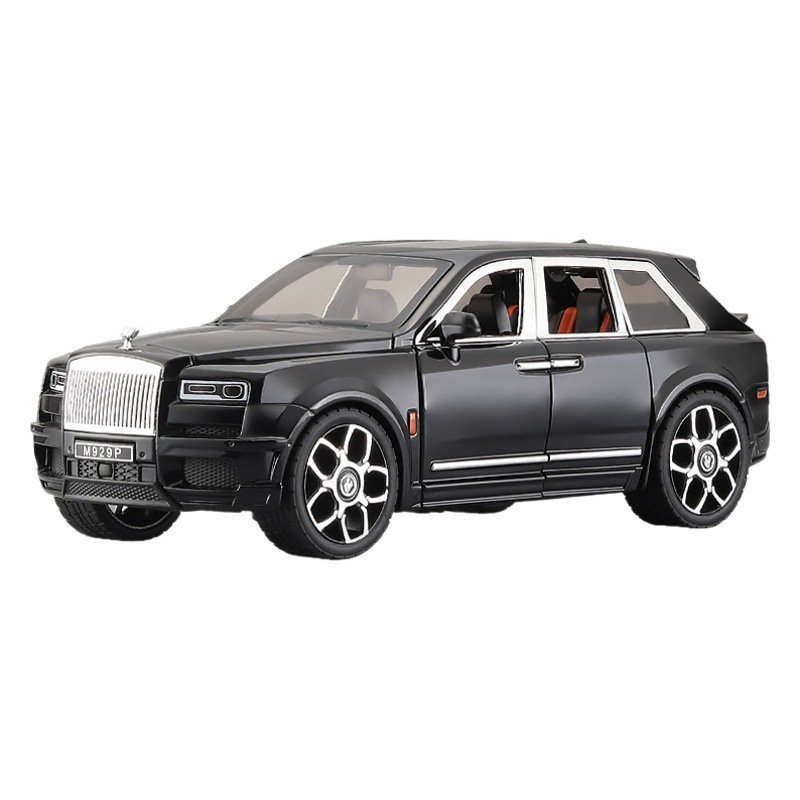 Simulación 1:20 Rolls # Royce Curinan Edition con rueda delantera girando para enviar paraguas modelo de coche de aleación juguete