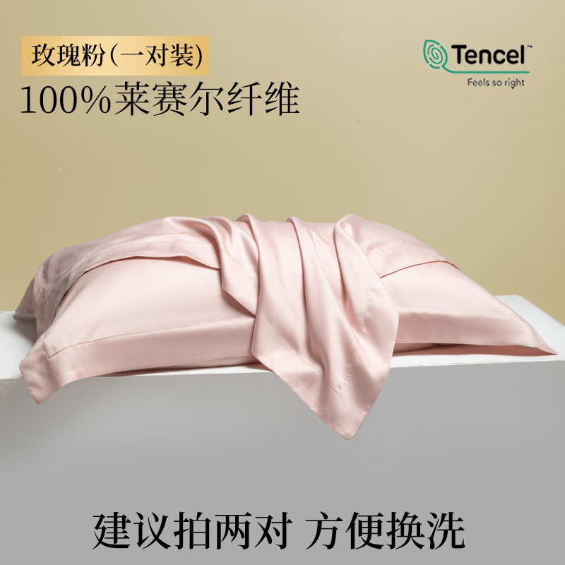 Funda de almohada de verano Tensi Funda de almohada de seda Un par de fundas de almohada de seda de hielo 48cmx74cm2024 Nuevo 2