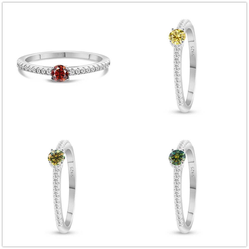 4MMS925 plata simple cuatro patas piedra de alta gama moda regalo de cumpleaños anillo de boda fábrica al por mayor