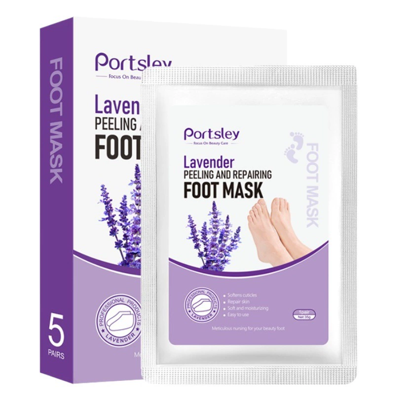 Маска для ног с лавандой для глубокого очищения и восстановления, удаляет омертвевшую кожу, одноразовая, от производителя, для внешней торговли, в наличии