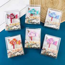 安徽徽州文创徽州鱼灯树脂手持磁吸冰箱贴礼盒装非遗旅游纪念品