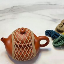 茶壶收纳网兜紫砂壶保护带茶杯茶碗保护套户外旅行防磕碰茶具配件