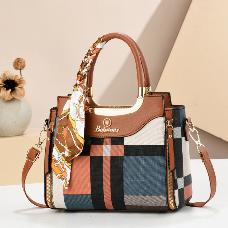 Bolso de mano de gran capacidad de empalme de moda bolso de hombro de color contrastante bolso de mano casual diario versátil bolso de mano