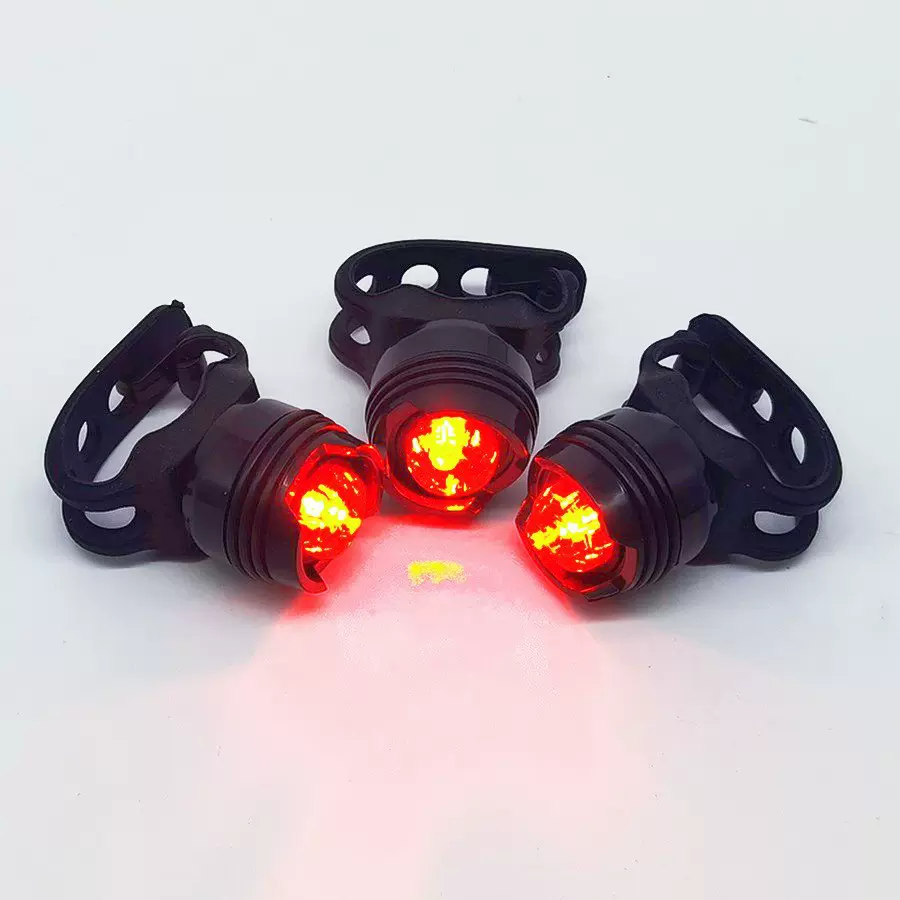 自行车灯山地车尾灯宝石灯铝合金绑带户外夜骑警示尾灯