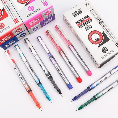 Baoke BK118 straight liquid water-based syringe pen student color water pen signature 8-color 0.5mm quick-drying ball pen