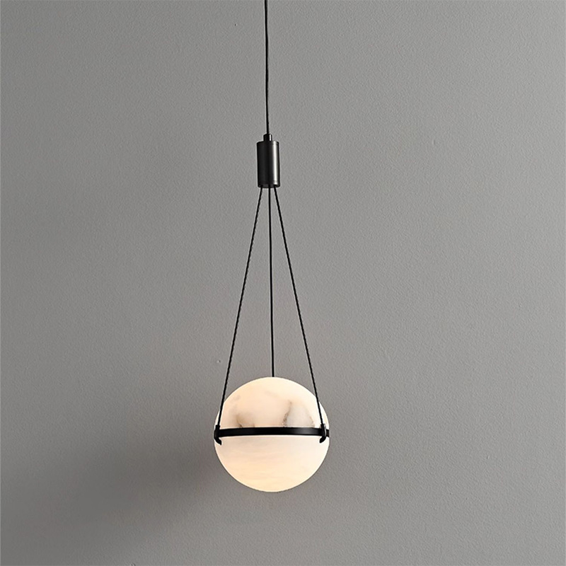 Nordic Simple All-Copper Stone Chandelier Designer Living Room Entrance Entrance Corridor Restaurant Bar Decorative Chandelier