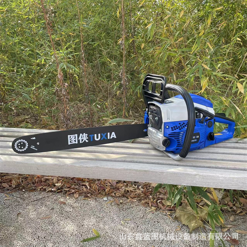 汽油动力链条式油锯现货供应 绿化带树木手持式20寸砍树伐木锯