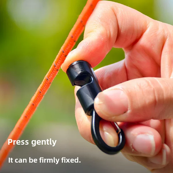 Outdoor tent windproof rope hanging buckle camp lamp hook outdoor clothesline clip canopy pull rope aluminum alloy positioning hook