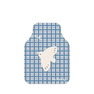 car floor mat, mud-scraping, anti-dirt, Avtomobil döşəmə paspasları - migratory-bird-flight-blue-plaid-single-front-row-silk-loop-5060cm-1-picture