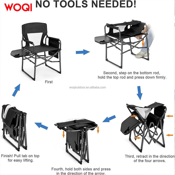 WOQI Outdoor travel camping portable foldable camping chair…