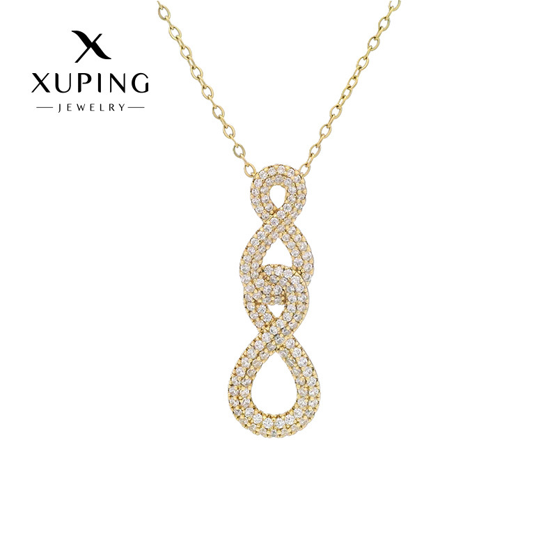 Collar con Colgante de Piedras Preciosas Artificiales de Diseño Exclusivo y Moderno de Xuping Jewelry, con un Toque de Lujo Ligero y Elegante