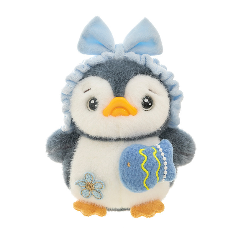 かわいい帽子をかぶったペンギンのぬいぐるみペンダント、可愛いキャラクターの漫画風バッグ飾り、キーホルダー、ミニサイズの卸売|undefined