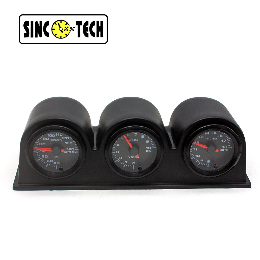 Sincotech 52Mm12V Car Modification Instrument 516 Triple Meter Obdii