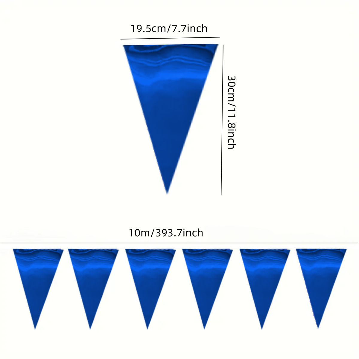 Espejo cosido banderín bandera colgante de 10 metros, decoración de fiesta de cumpleaños, ventana de la habitación, bandera colorida, bandera de cadena de flores