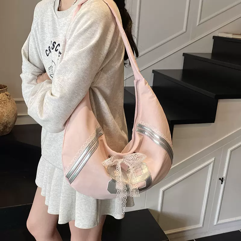 跨境包包女高级感2025新款百搭洋气腋下女包小众拼色斜挎单肩包