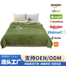 跨境法兰绒毛毯金龟绒办公室午睡盖毯礼品毯子冬季柔软牛奶绒床单
