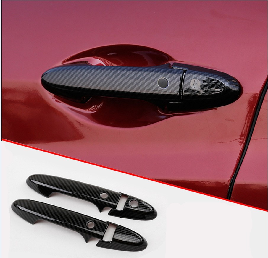 Suitable for 14-21 Honda Hr-V Hrv Vezel Handle Carbon Fiber Pattern Door Handle Cover Accessories