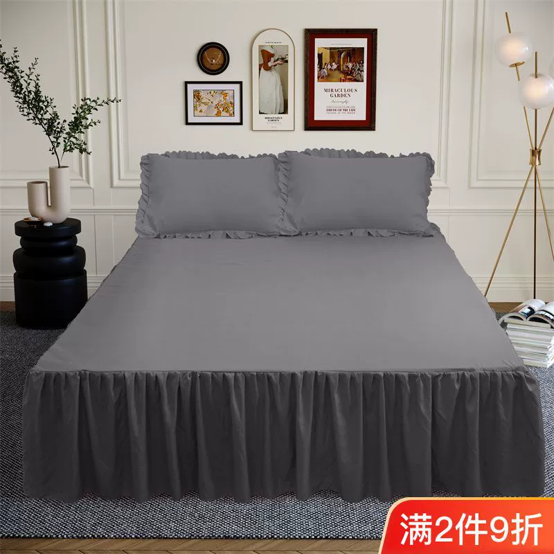 Пододеяльник в корейском стиле, цельный чехол для кровати, нескользящий чехол для кровати, простыни в стиле юбки для односпальной и двуспальной кровати, защитный чехол Simmons, универсальный нескользящий чехол