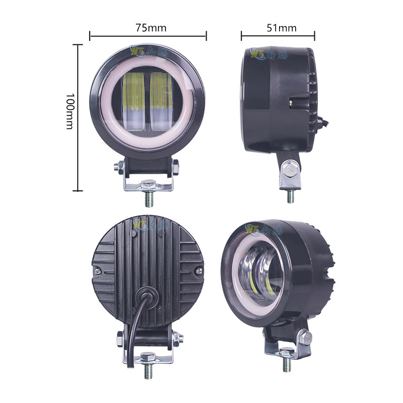 Auto de batería, motocicleta, lámpara de luz exterior superbrillante, lámpara auxiliar de ángel 12 - 80v, luz brillante general image 6