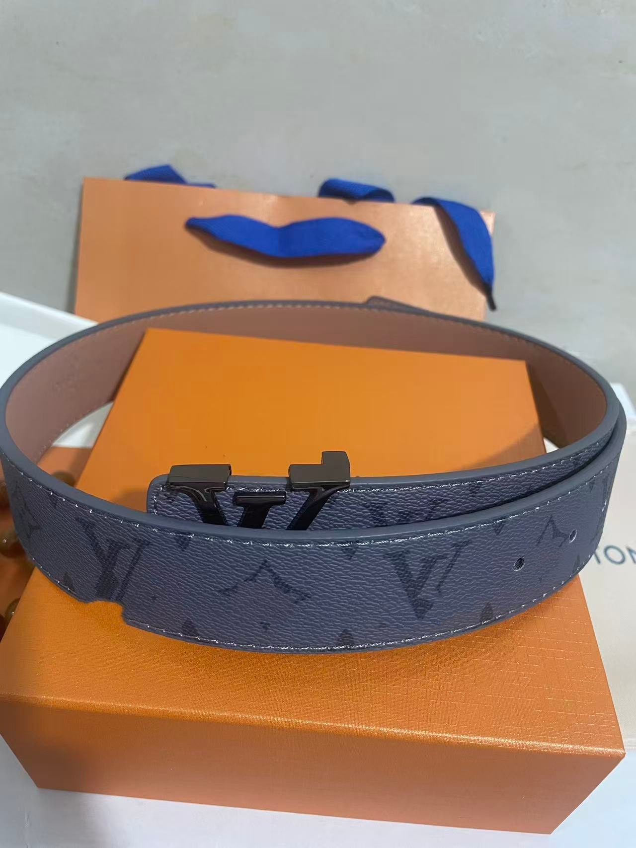 Cinturón para Hombre 4.0 cm de Piel de Vaca de Dos Capas con Hebilla Lisa para Uso Casual image 33