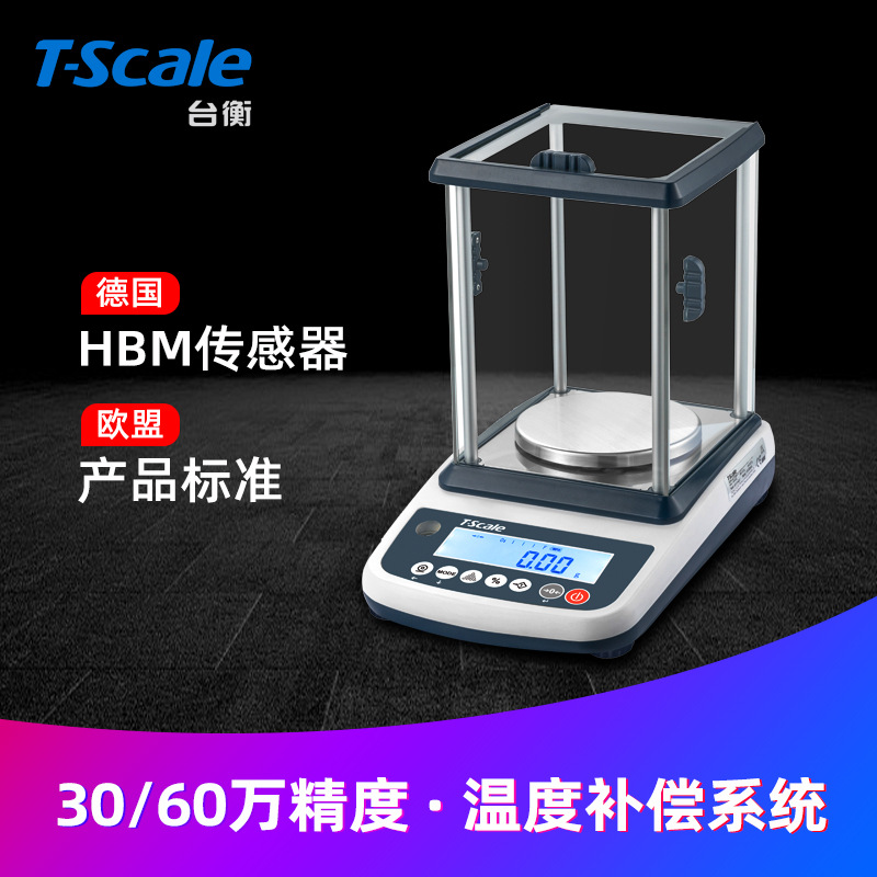 台衡电子天平高精度分析天平秤EHB千分之一0.001g实验室1毫克1mg