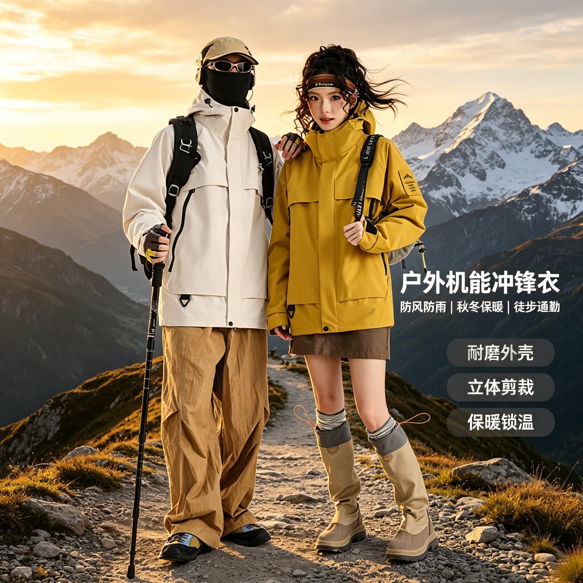 18 colors new high-quality warm 3-in-1 outdoor jacket for men and women, thickened windproof and waterproof for autumn and winter