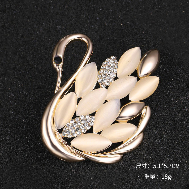 2024 nuevo día de la madre venta caliente broche de ópalo mujer con incrustaciones de diamantes de imitación broche accesorios de ropa joyería