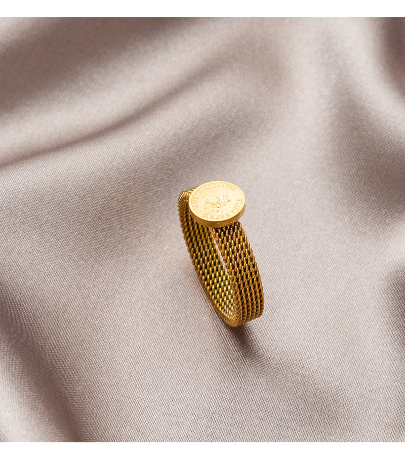 Fashion Geometric Titanium Steel Plating Rings 1 Piece