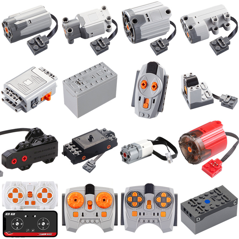 Compatible con bloques de construcción LEGO grupo de potencia motor APP batería de litio control remoto recibir explosión roja diamante monstruo tren MXL motor
