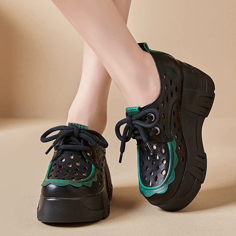 嫔妃丽人 Universal comfortable shoes platform for leisure, genuine leather