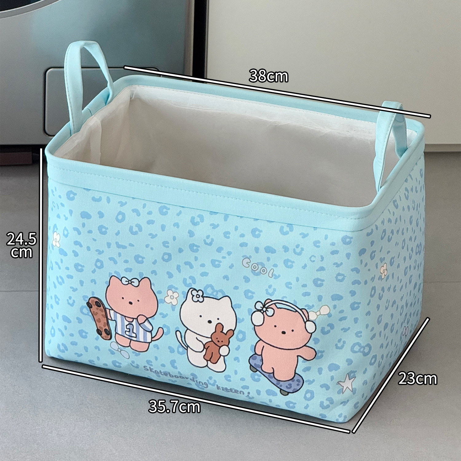 Cesta de ropa sucia portátil plegable dormitorio gato cesto de ropa sucia de alto valor de tela encantadora casa cesto de almacenamiento de ropa sucia