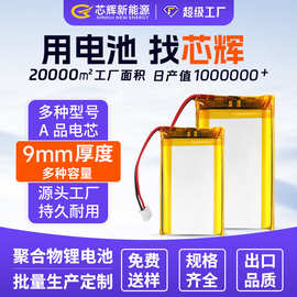 9mm厚度3.7v聚合物锂电池多规格300mah-900mah电子产品电池带认证
