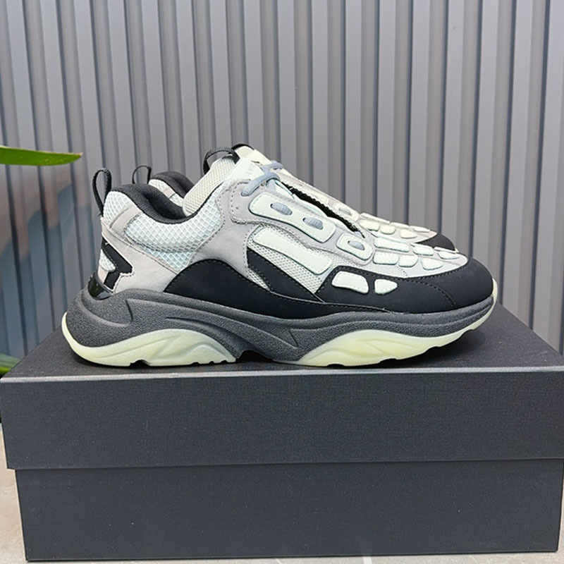 Comercio exterior estación europea marca de moda hueso malla transpirable costura cuero genuino zapatos del papá los hombres suela gruesa aumento zapatilla deporte
