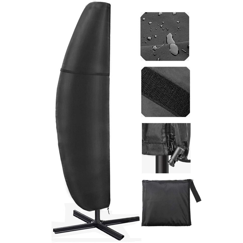 Amazon Waterproof Outdoor Offset Banana Umbrella Cover Rust-Proof Zipper Sun Protection Dustproof Black Cantilever Umbrella Cover Amazon Waterproof Outdoor Offset Banana Umbrella Cover Rust-Proof Zipper Sun Protection Dustproof Black Cantilever Umbrella Cover