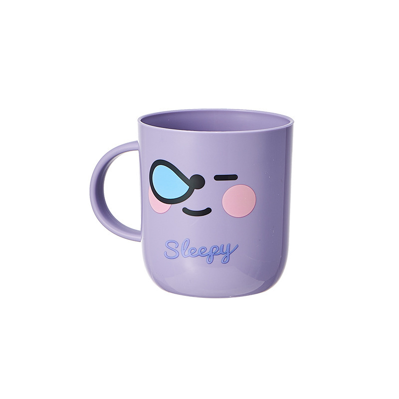 Cute taza de enjuague de dibujos animados taza de enjuague de dientes taza sonriente de niños taza de plástico dormitorio taza de enjuague de boca taza de cepillo de dientes