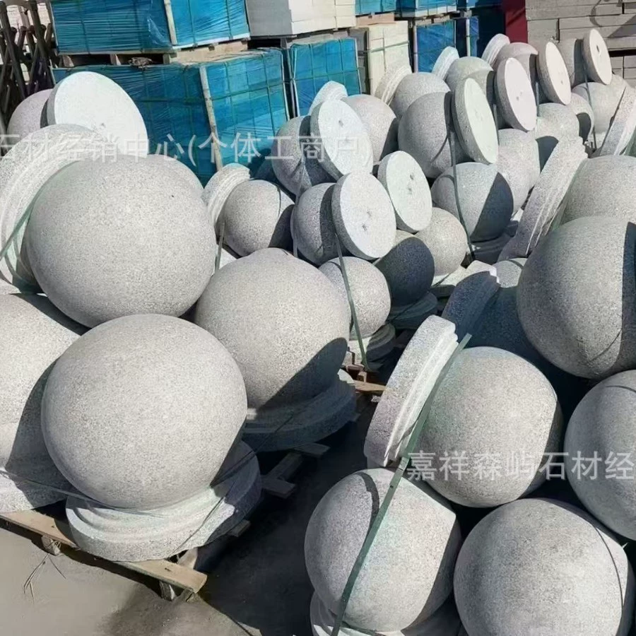 Оптовая продажа гранитная блокировка автомобильного мяча, противоударный шарик, баррикады, каменный шар, площадь, школа, блокирование каменного пирса, каменного пирса, парк изолированных каменных свай