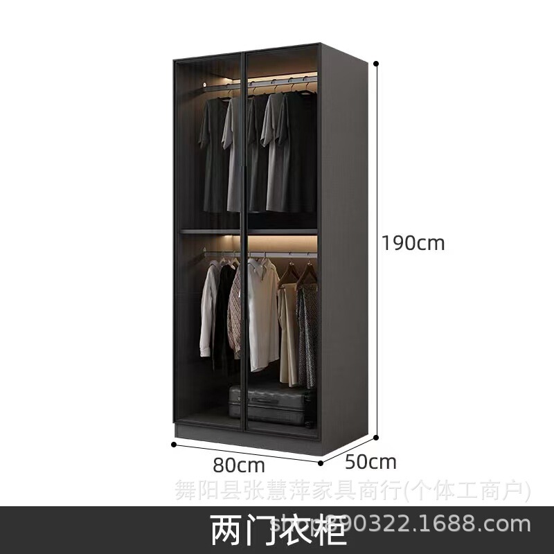 玻璃门衣柜家用卧室小户型收纳储物柜新款衣帽间组合主卧衣柜衣橱|undefined