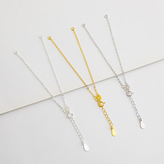 S925純銀十字鏈手鍊半成品可加吊墜鏈條手鍊DIY雙圈手環材料配件