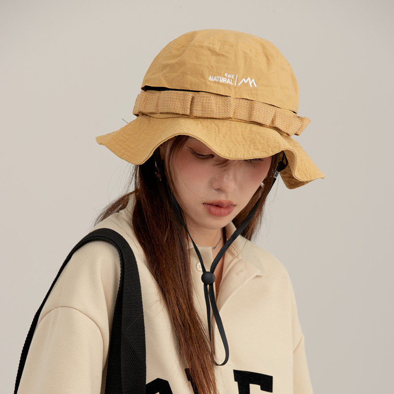 Sombrero de pescador de montaña verde militar protector solar para mujeres anti-UV cara pequeña sombrero al aire libre sombrero de montaña sombrero de campamento sombrero solar