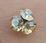 Stacking diamonds 3*3mm champagne color