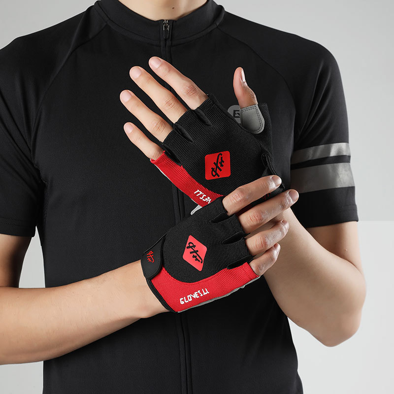 Deportes al aire libre para hombres y mujeres escaleras de tela fitness antideslizante transpirable ciclismo de dedo completo Frisbee resistente al desgaste guantes de bicicleta de pantalla táctil