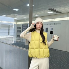 韩版2025秋冬新品羽绒马甲宽松显瘦女短款加厚背心马夹坎肩外套