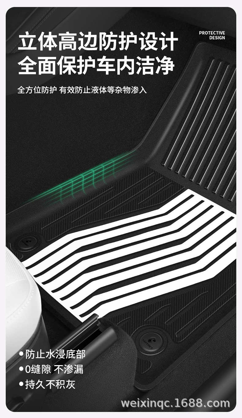 Suitable for the New Version of Tesla Model Y/Yl/3, Special Colorful Tpe Car Floor Mats and Trunk Mats