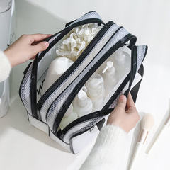新款EVA化妝包大容量化妝品收納包旅行便攜手提乾濕分離洗漱包