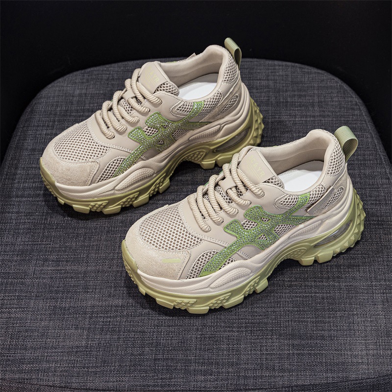 Women's Chunky-soled Dad For Petite Individuals, 2026 New Model, Casual, Fashionable, Versatile, Internet Celebrity_vogvips.com
