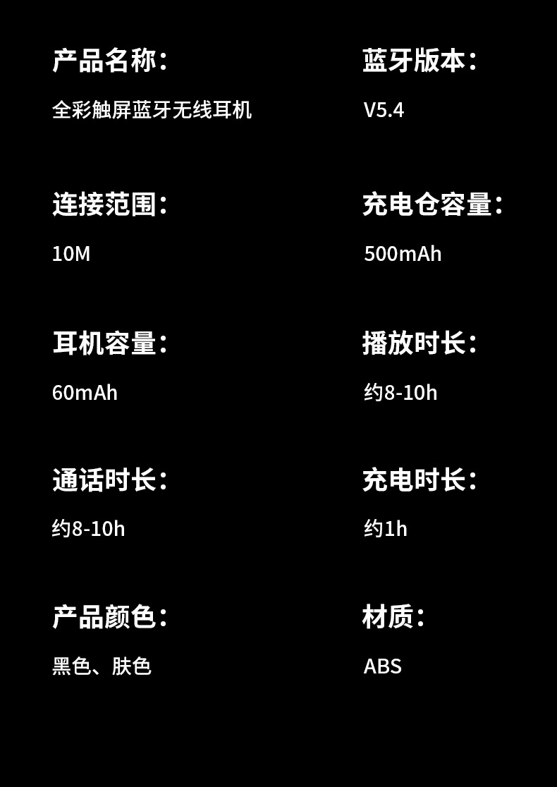 Cross-border AI translation headphones: Simultaneous interpretation in 144 languages, panoramic surround sound effect, smart color screen, and ultra-long battery life undefined