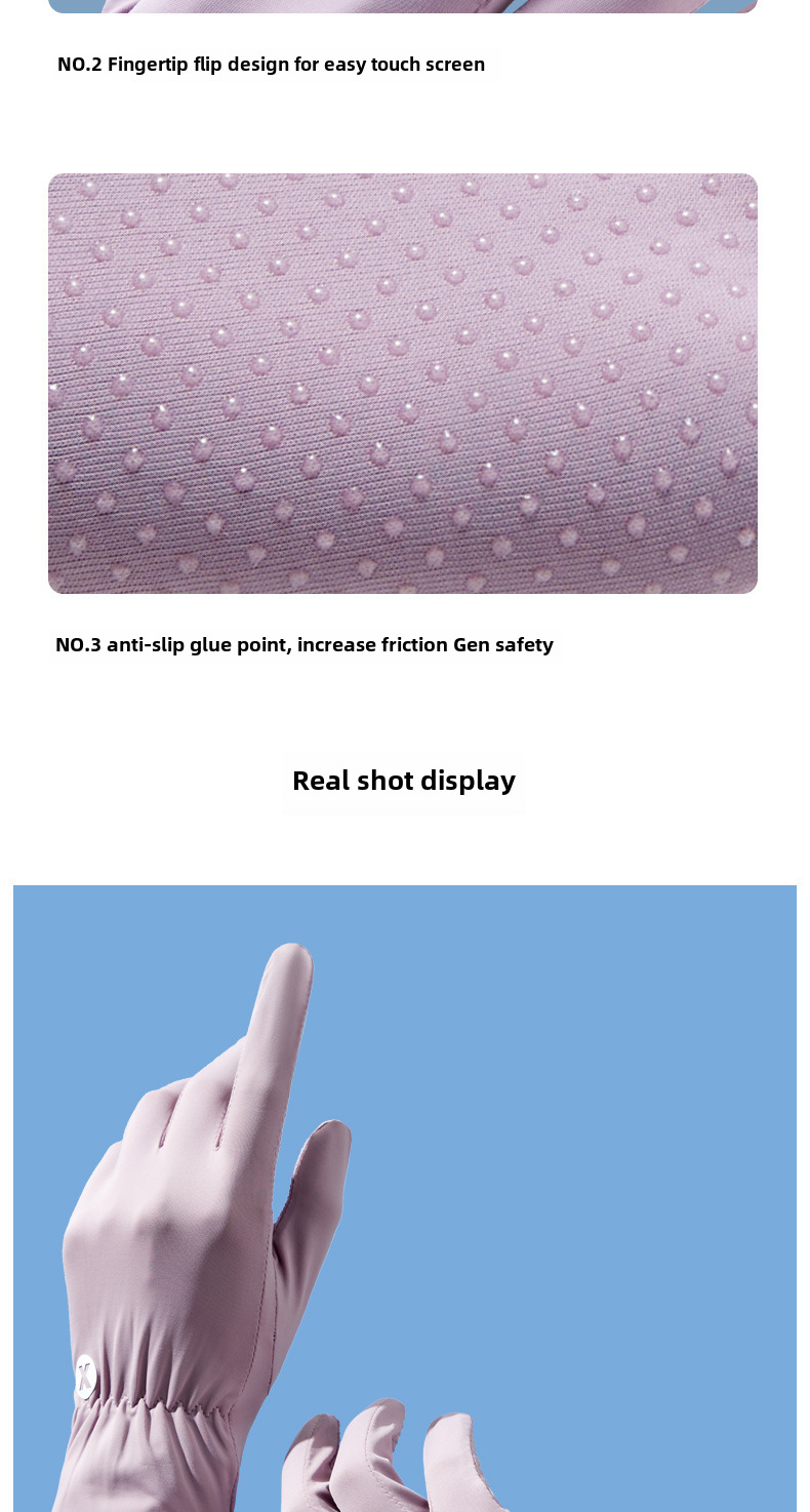Sunscreen Gloves Women's Ultraviolet Protection Flip Thin Summer Ice Silk Breathable Fashion Electric Bicycle Bike Driving Finger_maomaolike.com