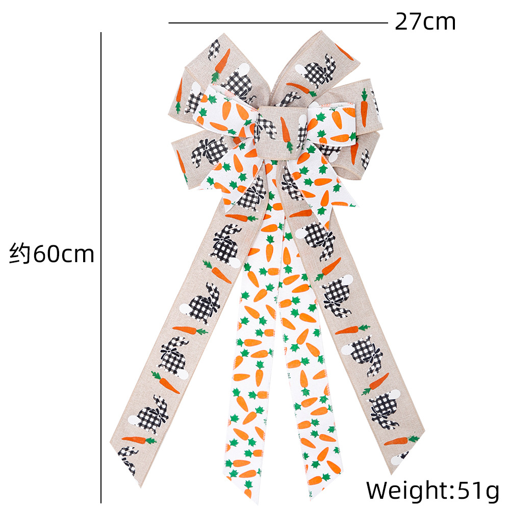 Decorations, carrot rabbit, layout with bow, for import, new collection