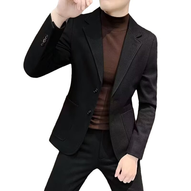 韩版2024春秋西装外套男 潮流男士上衣帅气宽松港风百搭休闲西服|undefined